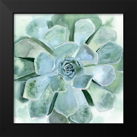 Verdant Succulent III Black Modern Wood Framed Art Print by Borges, Victoria