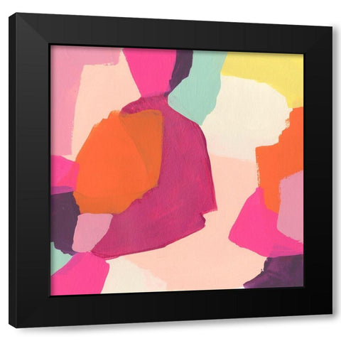 Pink Slip I Black Modern Wood Framed Art Print by Vess, June Erica