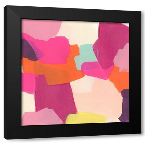 Pink Slip II Black Modern Wood Framed Art Print with Double Matting by Vess, June Erica