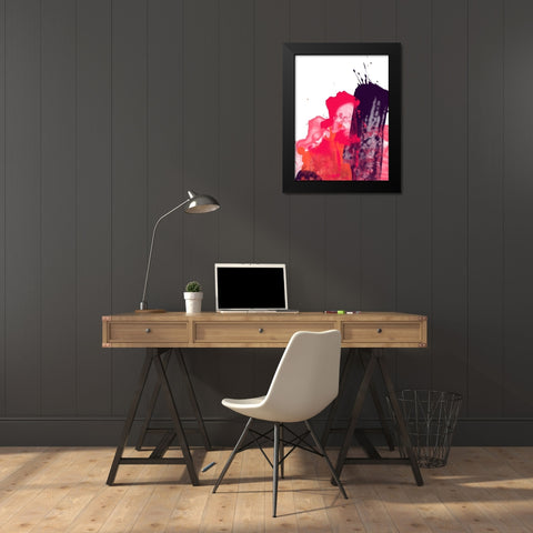 Liquid Swatch II Black Modern Wood Framed Art Print by Vess, June Erica