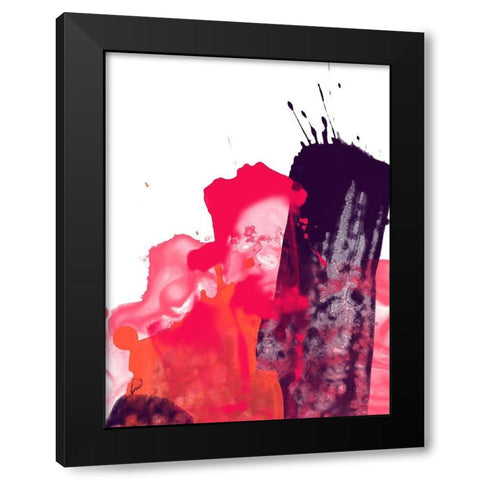 Liquid Swatch II Black Modern Wood Framed Art Print by Vess, June Erica