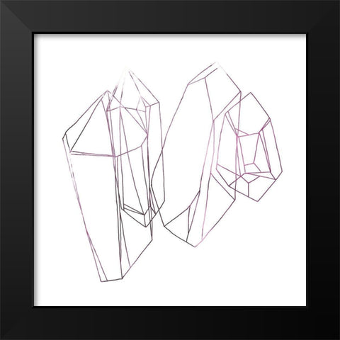 Contour Crystals I Black Modern Wood Framed Art Print by Vess, June Erica