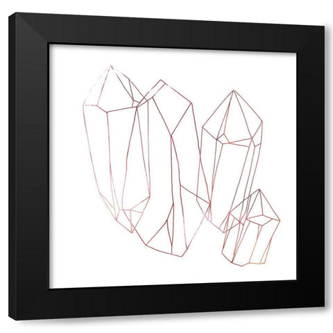 Contour Crystals II Black Modern Wood Framed Art Print by Vess, June Erica