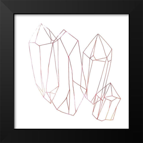 Contour Crystals II Black Modern Wood Framed Art Print by Vess, June Erica