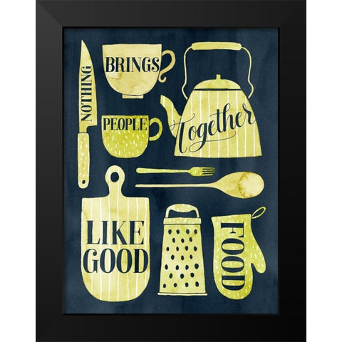 Food for the Soul I Black Modern Wood Framed Art Print by Popp, Grace