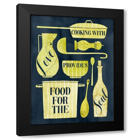 Food for the Soul II Black Modern Wood Framed Art Print by Popp, Grace