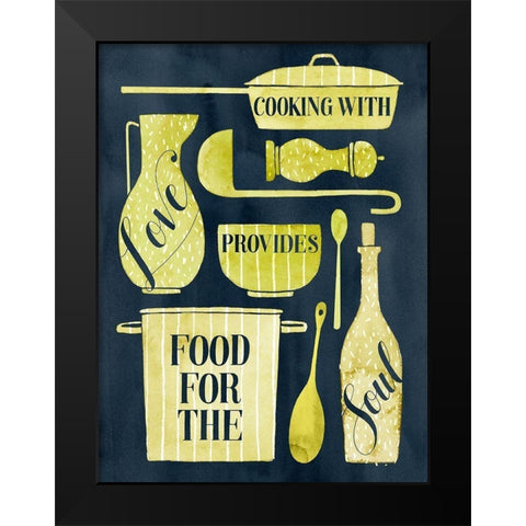 Food for the Soul II Black Modern Wood Framed Art Print by Popp, Grace