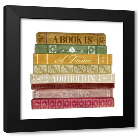 Book Lover I Black Modern Wood Framed Art Print with Double Matting by Popp, Grace