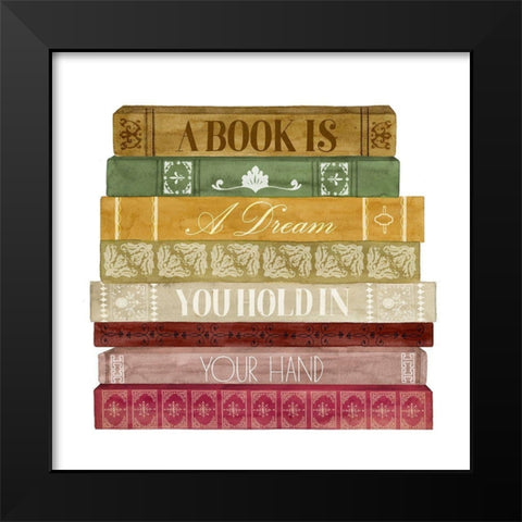 Book Lover I Black Modern Wood Framed Art Print by Popp, Grace