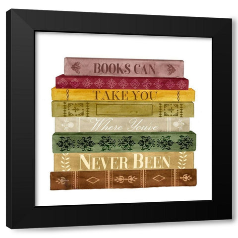 Book Lover II Black Modern Wood Framed Art Print with Double Matting by Popp, Grace