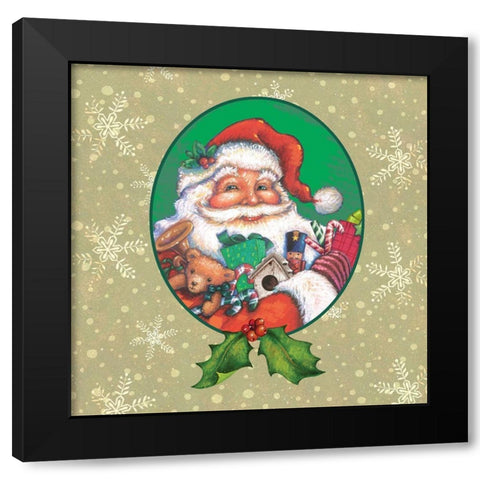 Classic Santa II Black Modern Wood Framed Art Print with Double Matting by Eisner, Viv