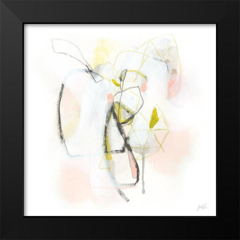 Open Integer II Black Modern Wood Framed Art Print by Vess, June Erica