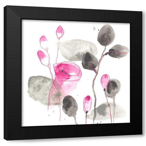 Snapdragon I Black Modern Wood Framed Art Print by Vess, June Erica