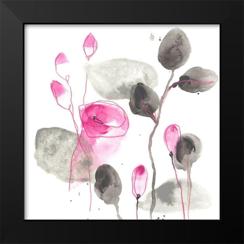 Snapdragon I Black Modern Wood Framed Art Print by Vess, June Erica