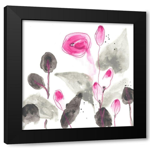 Snapdragon II Black Modern Wood Framed Art Print with Double Matting by Vess, June Erica