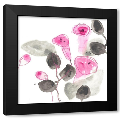 Snapdragon IV Black Modern Wood Framed Art Print with Double Matting by Vess, June Erica