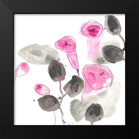 Snapdragon IV Black Modern Wood Framed Art Print by Vess, June Erica