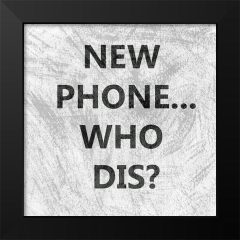 Phone Snark I Black Modern Wood Framed Art Print by Chandler, Sharon