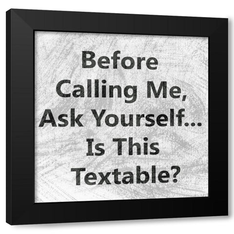 Phone Snark II Black Modern Wood Framed Art Print with Double Matting by Chandler, Sharon
