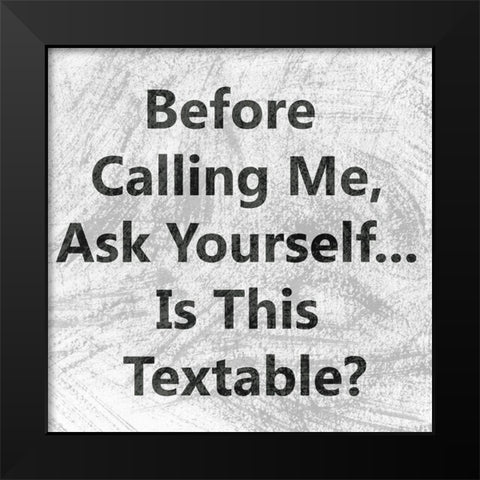 Phone Snark II Black Modern Wood Framed Art Print by Chandler, Sharon