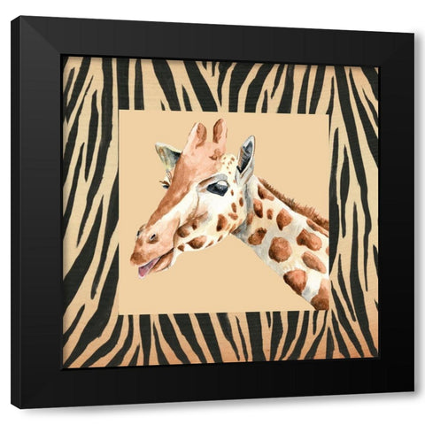 Safari II Black Modern Wood Framed Art Print with Double Matting by Moore, Regina