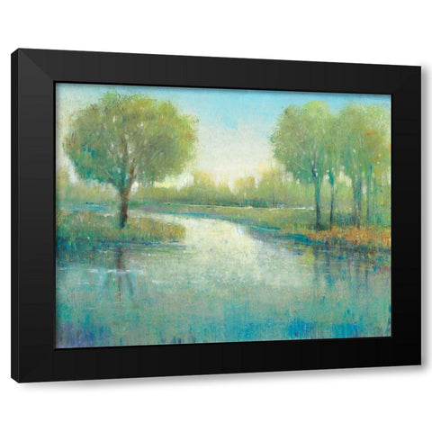 Winding River II Black Modern Wood Framed Art Print by OToole, Tim
