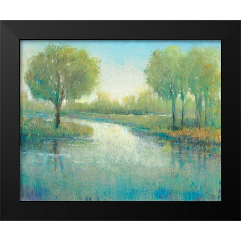 Winding River II Black Modern Wood Framed Art Print by OToole, Tim
