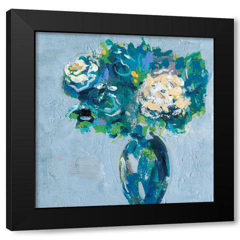 Chaos Floral II Black Modern Wood Framed Art Print by Moore, Regina
