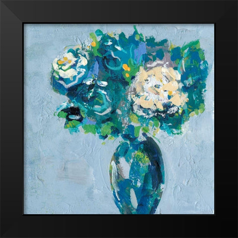 Chaos Floral II Black Modern Wood Framed Art Print by Moore, Regina