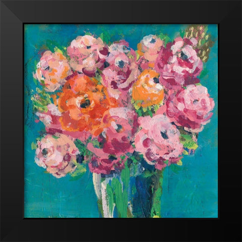 Chaos Floral IV Black Modern Wood Framed Art Print by Moore, Regina