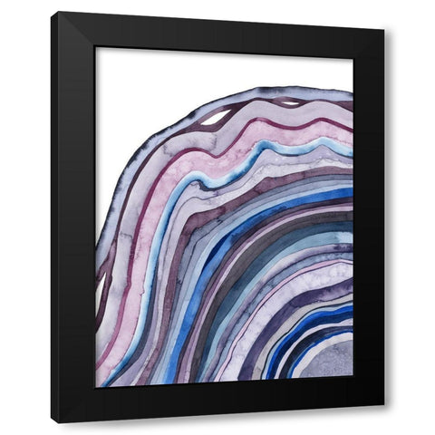 Amethyst Agate I Black Modern Wood Framed Art Print with Double Matting by Popp, Grace