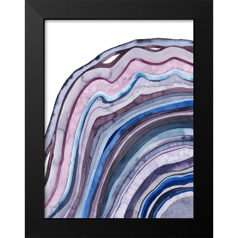 Amethyst Agate I Black Modern Wood Framed Art Print by Popp, Grace