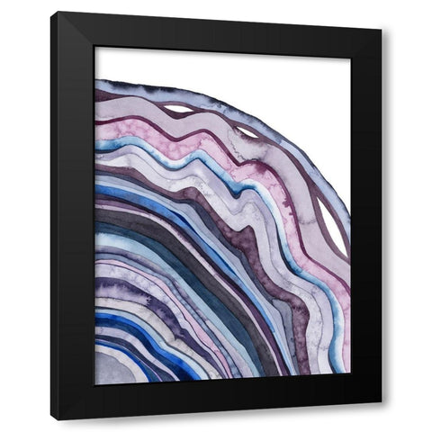Amethyst Agate II Black Modern Wood Framed Art Print by Popp, Grace
