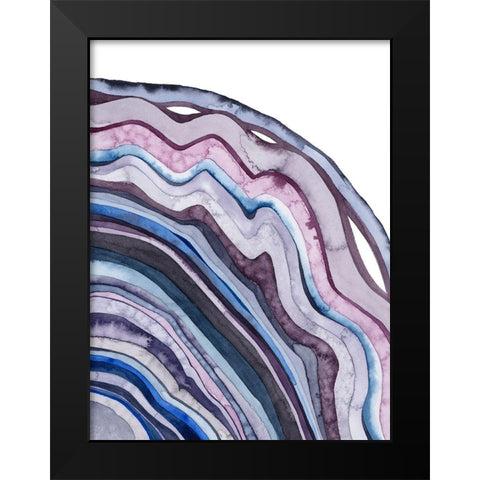 Amethyst Agate II Black Modern Wood Framed Art Print by Popp, Grace