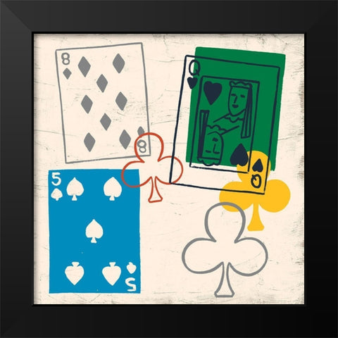 Game Time II Black Modern Wood Framed Art Print by Vess, June Erica