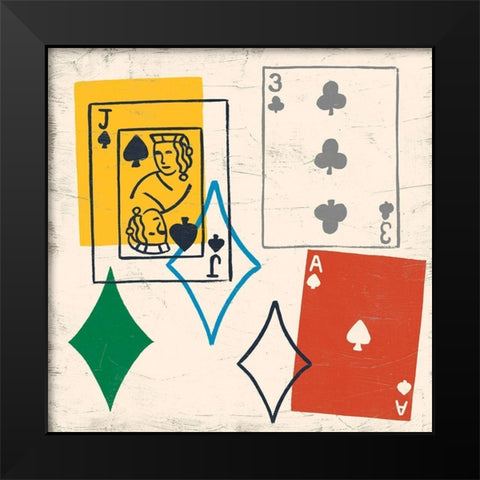 Game Time III Black Modern Wood Framed Art Print by Vess, June Erica