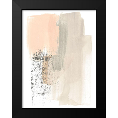 Blush Abstract I Black Modern Wood Framed Art Print by Vess, June Erica
