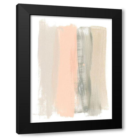 Blush Abstract II Black Modern Wood Framed Art Print by Vess, June Erica