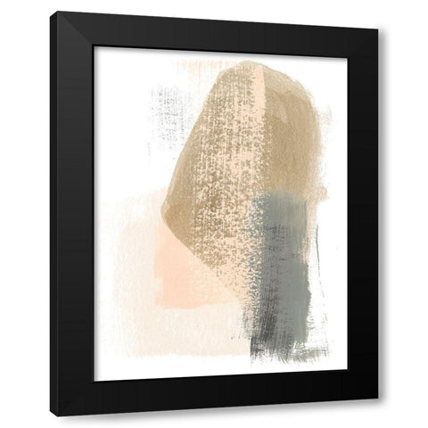 Blush Abstract III Black Modern Wood Framed Art Print with Double Matting by Vess, June Erica
