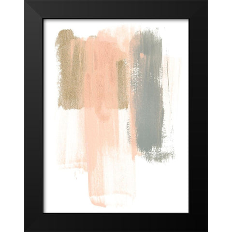 Blush Abstract IV Black Modern Wood Framed Art Print by Vess, June Erica