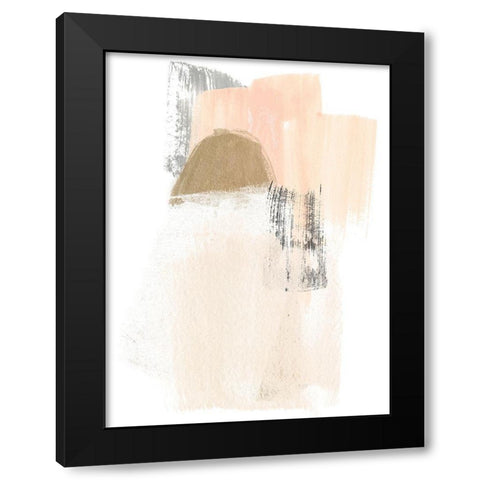 Blush Abstract V Black Modern Wood Framed Art Print with Double Matting by Vess, June Erica