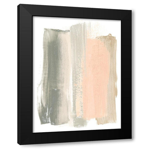 Blush Abstract VIII Black Modern Wood Framed Art Print by Vess, June Erica