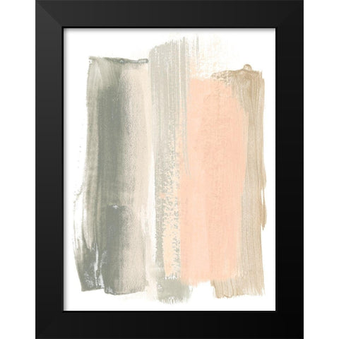 Blush Abstract VIII Black Modern Wood Framed Art Print by Vess, June Erica