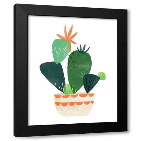 Happy Plants IV Black Modern Wood Framed Art Print with Double Matting by Vess, June Erica