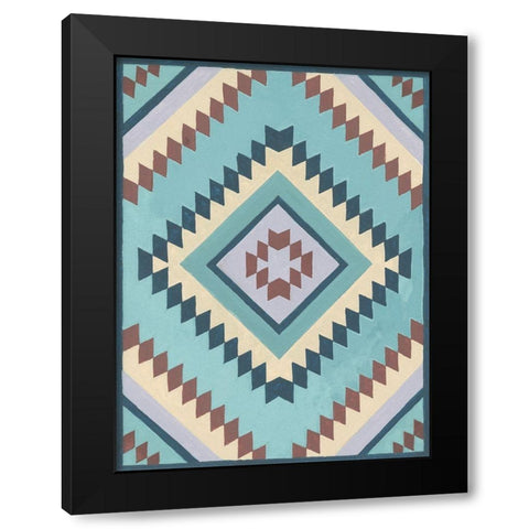 Tribal Structure I Black Modern Wood Framed Art Print with Double Matting by Wang, Melissa