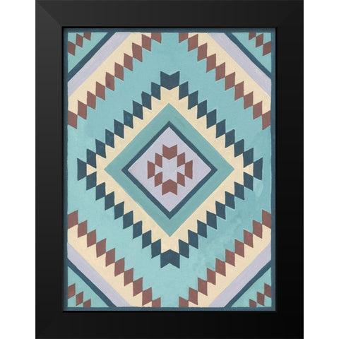 Tribal Structure I Black Modern Wood Framed Art Print by Wang, Melissa