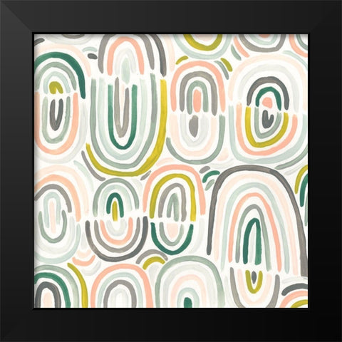 Tropic Tribal II Black Modern Wood Framed Art Print by Vess, June Erica