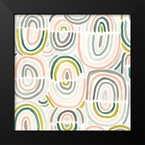 Tropic Tribal III Black Modern Wood Framed Art Print by Vess, June Erica