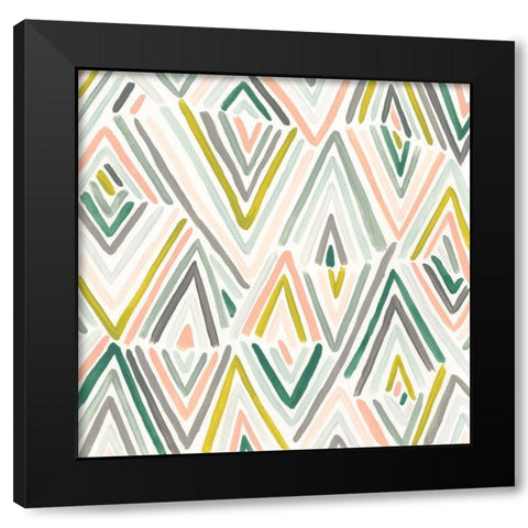 Tropic Tribal IV Black Modern Wood Framed Art Print by Vess, June Erica