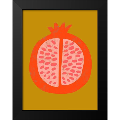 Fruit Party VI Black Modern Wood Framed Art Print by Zarris, Chariklia